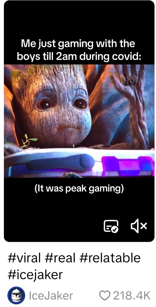 Gaming with the boys video on Tiktok