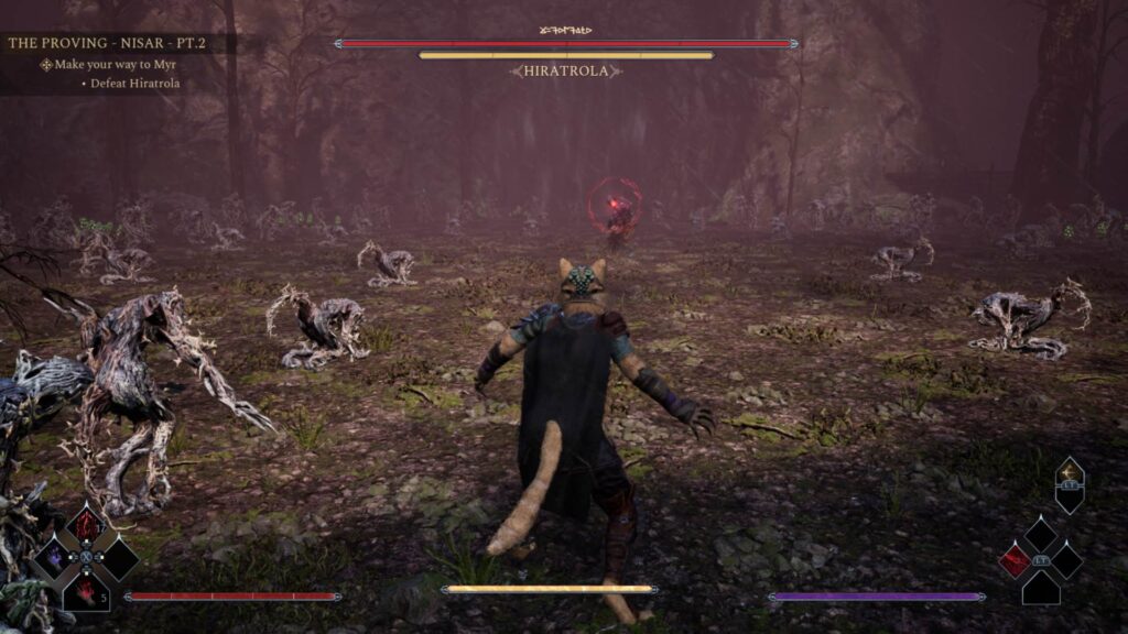 A screenshot from Kristala. It's a boss fight.