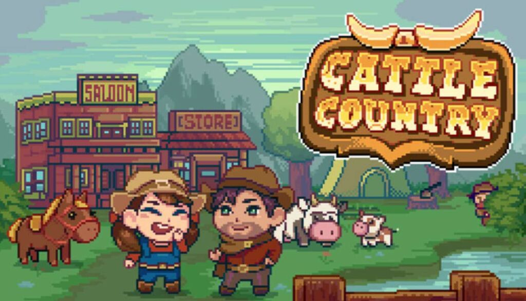 The Cattle Country Key Art, part of cozy indie games.