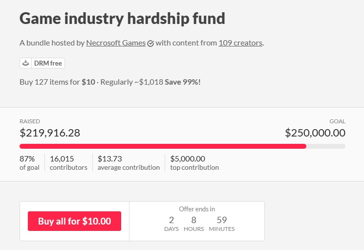 Game Industry Hardship Fund bundle image