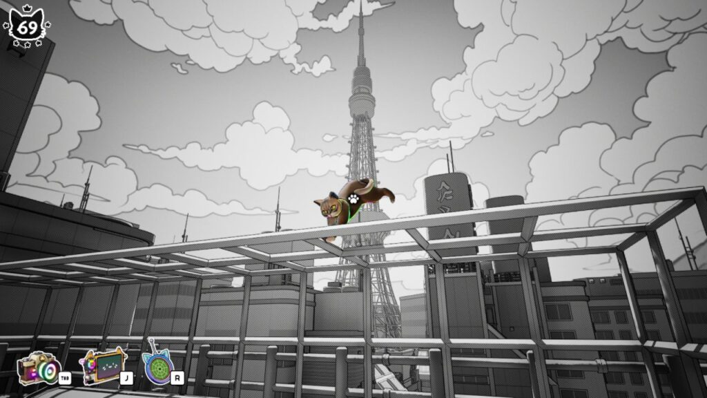 A screenshot from Cat Me If You Can.
