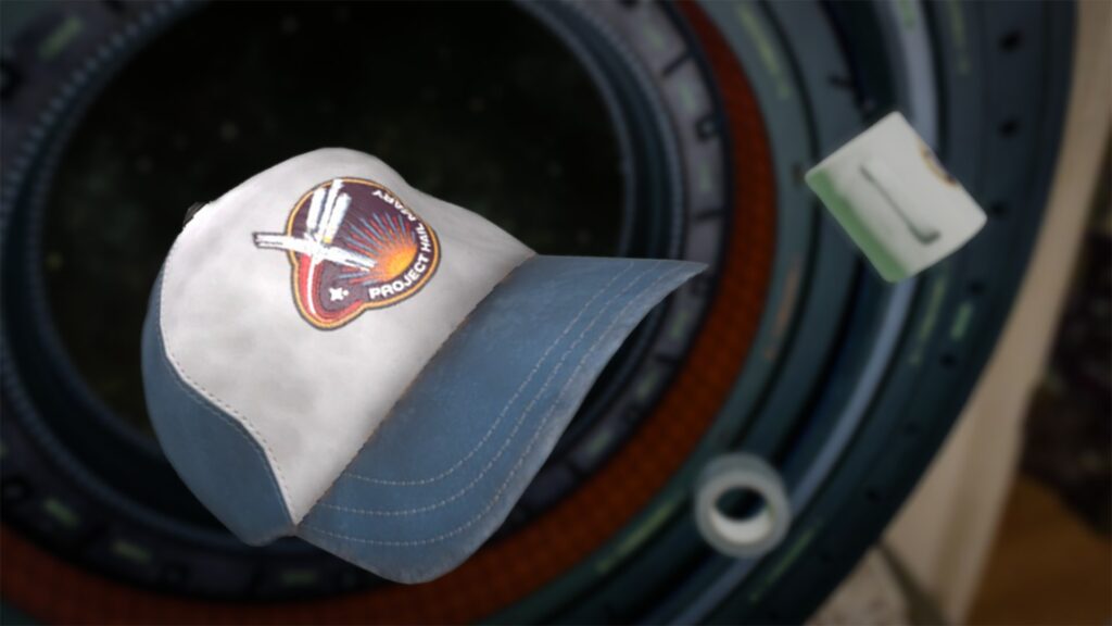 A cap floating from the game