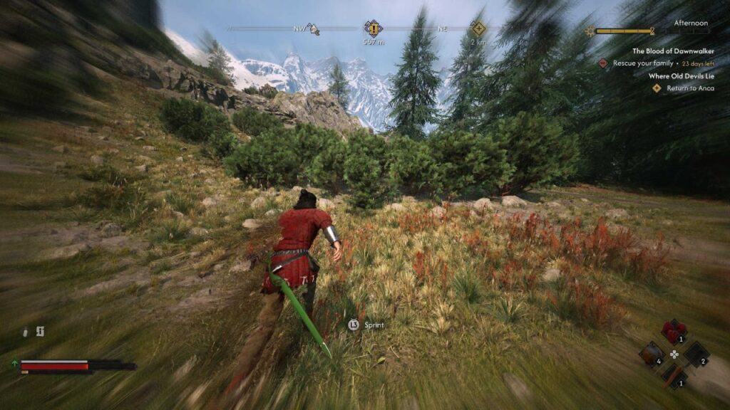 A screenshot from one of the video games mentioned, The Blood of Dawnwalker.