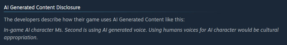 A disclosure from Steam