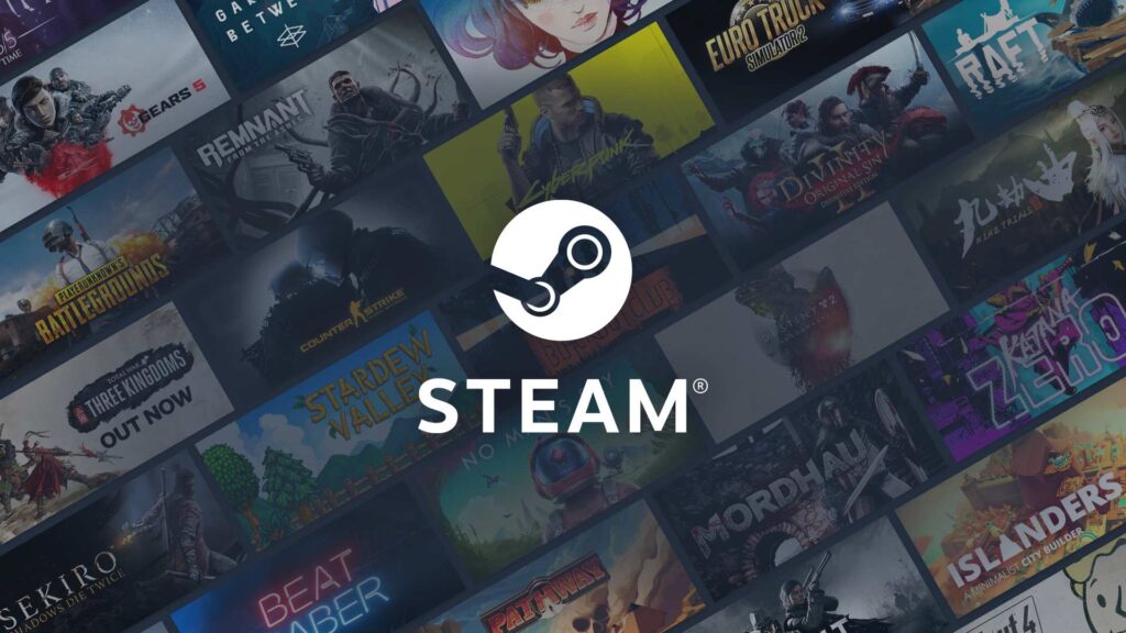 Steaam home page from Valve